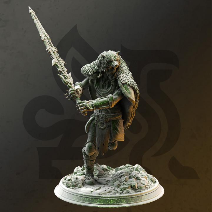 
Druidic Barbarian Fighter Miniature Dungeons and Dragons 28mm/32mm/38mm Mini RPG Tabletop Miniature DnD Pathfinder 5e DnD Aloxian - DmS