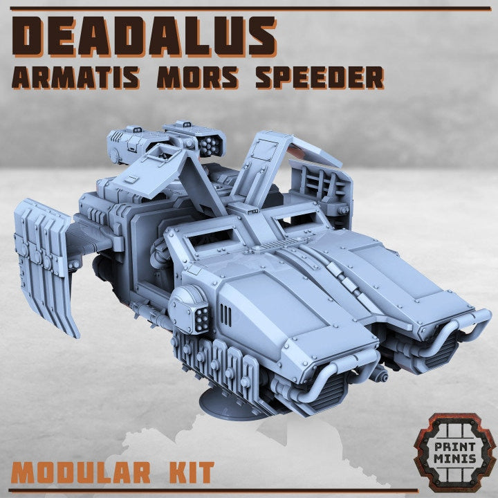 
Armatis Mors Dedalus Speeder 28mm/32mm Military Marine Vehicle Miniature Army Hover craft ship