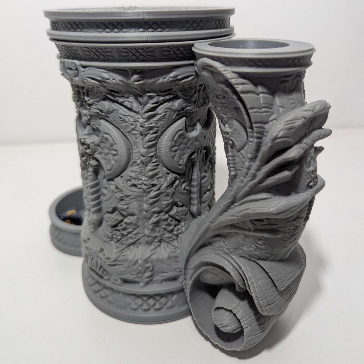 
Barbarian Tankard Dice Vault and Tower 3D Printed DnD Dice Holder, RPG Gift for Tabletop Players and Dungeons and Dragons, FatesEnd