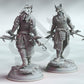 
2pc Samurai of the Fox Miniature DnD Dungeons and Dragons 28mm/32mm Kenshi Kitsune RPG Fantasy Fighter DnD Warrior Pathfinder 5e Miniatures