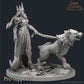 
Lady and her guard dog DnD Dungeons and Dragons 28mm/32mm DnD Monster Figurine TTRPG Fantasy Wargame NPC