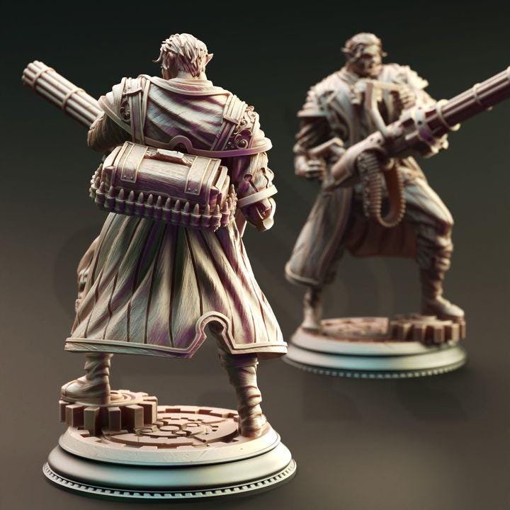 
Half Orc Artificer Dungeons and Dragons Orc Fighter Mini RPG Warrior Dapper Miniature DnD Painting Pathfinder 5e DnD Tomas Lumens - DmS