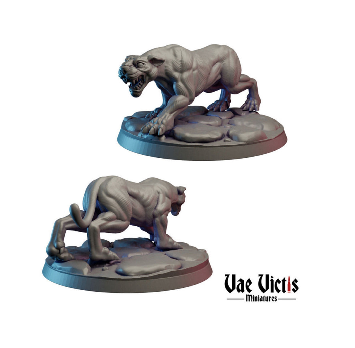 
Panther Miniature, Dungeons and Dragons, DnD, Pathfinder, Scatter, Fantasy Tabletop RPG, Vae Victis Miniatures