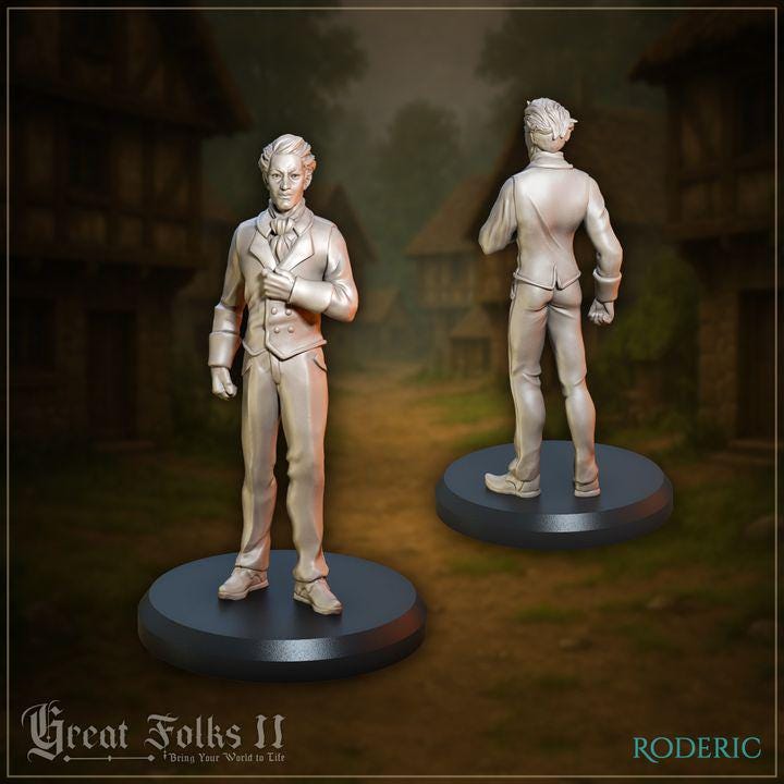 
3pc Rustic Wedding Miniature NPCs for Dungeons and Dragons 28mm/32mm TTRPG Villager Figurines Husband and Wife Figurines - GG
