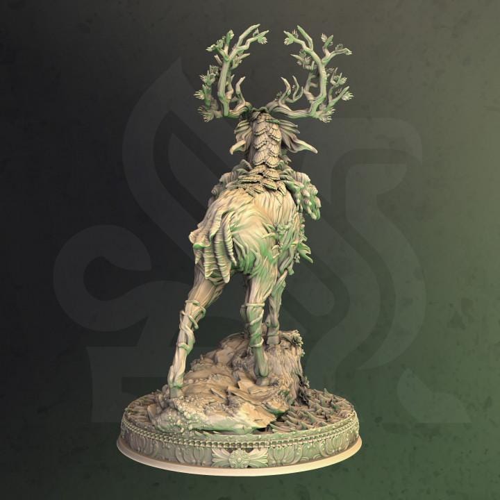 
Fey Forest Spirit Deer Miniature Dungeons and Dragons Mini RPG Tabletop Miniature DnD Painting Pathfinder 5e DnD Beast Figure Gwynveel - DmS