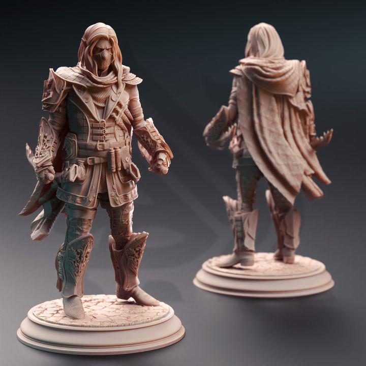 
Elf Rogue Thief Dungeons and Dragons 28mm/32mm/35mm Mini RPG Tabletop Miniature DnD Painting Pathfinder 5e DnD Sylvios the Slip - DmS