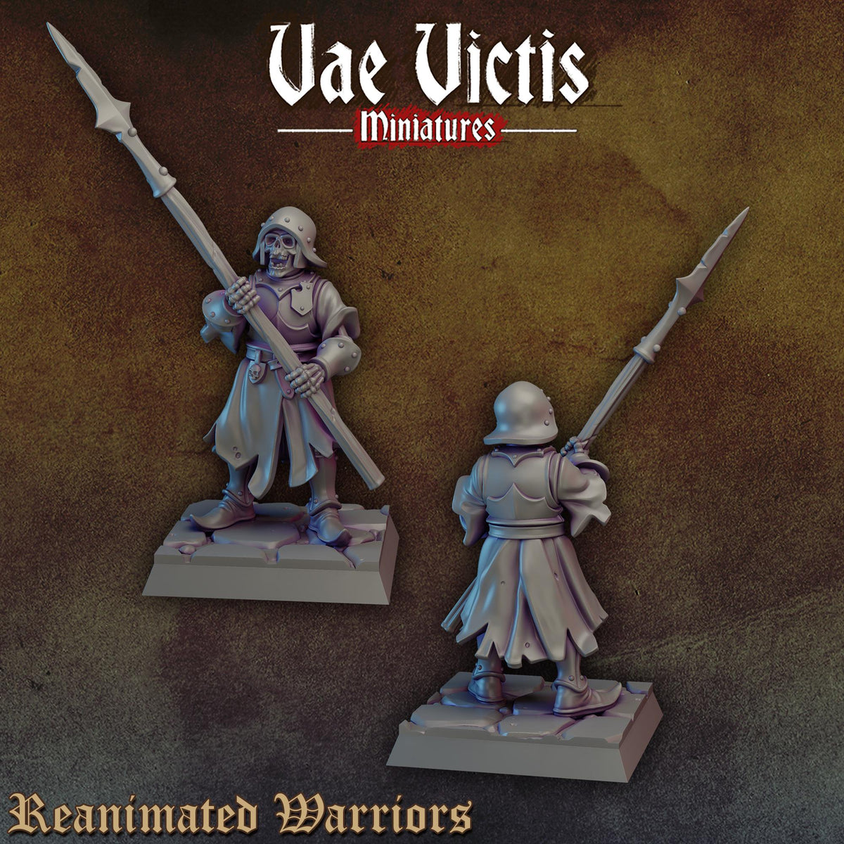 
10pc Skeleton Warrior Set for DnD Dungeons and Dragons 28mm/32mm Scale TTRPG Fantasy Wargame Skeleton Figurines Armored Warriors