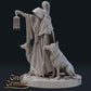 
The Hermit and their dogs Dungeons and Dragons 28mm/32mm TTRPG Mage with a Staff Druid Hermit - GG