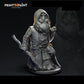 
Gnome Mage Finbrann – Fantasy Wizard Miniature – 28mm 32mm 35mm Scale – Tabletop RPG Figure for DnD & Pathfinder – Gray PLA 3D Printed –PnP