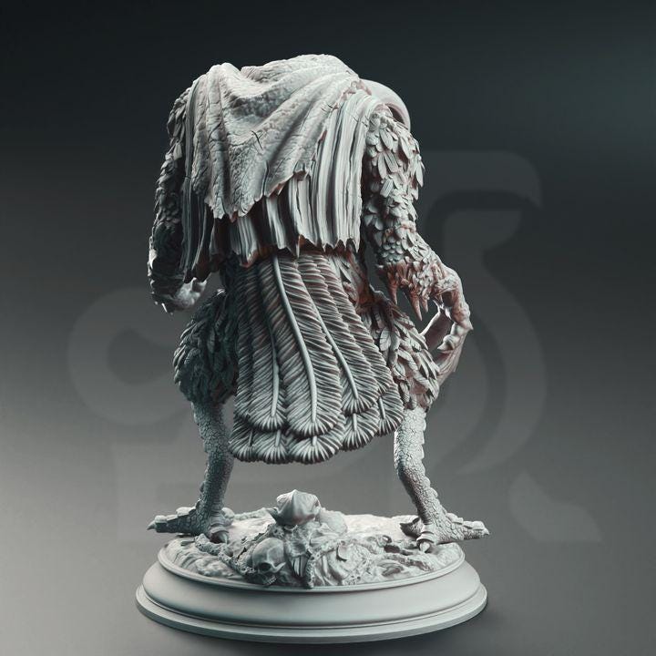 
3pc Eldritch Ravenous Crow Miniatures DnD Dungeons and Dragons 28mm/32mm Bird Figurine DnD Monsters Pathfinder TTRPG Fantasy Monsters Ravens