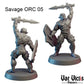 
6pc Savage Orcs DnD Dungeons and Dragons 28mm/32mm TTRPG Wargame Miniatures Fantasy Orc Champions