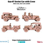 
GAZ 67 Soviet Car with Crew – 15mm 20mm 28mm 32mm 1 35 Scale – WW2 Russian Command Vehicle for Wargames – Eskice Miniature