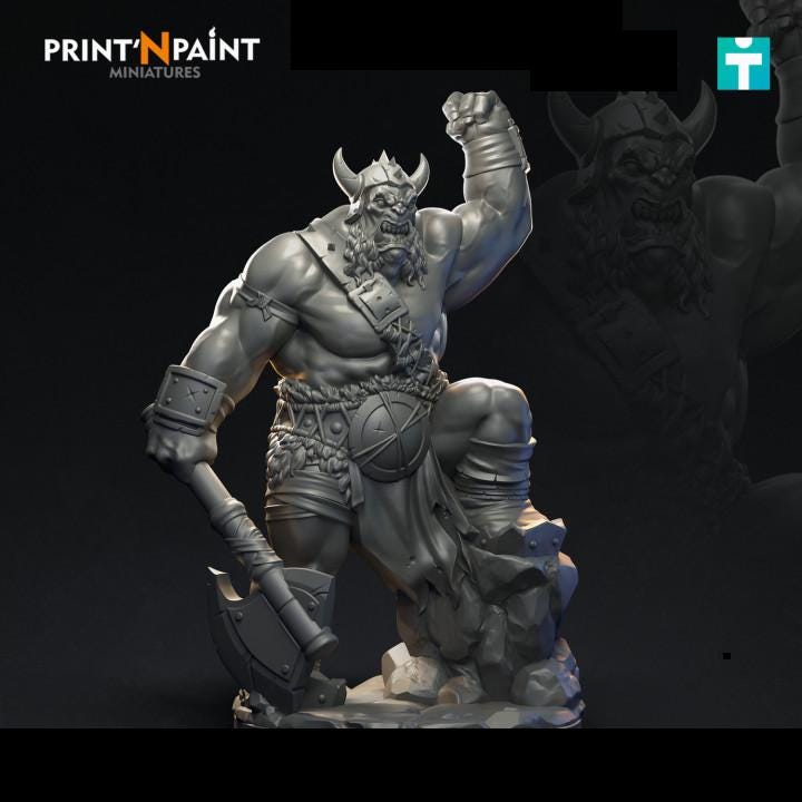 
Orc Warrior Miniature – Dungeons and Dragons RPG Tabletop Fantasy Creature Figure for DnD 5e Encounters –PnP