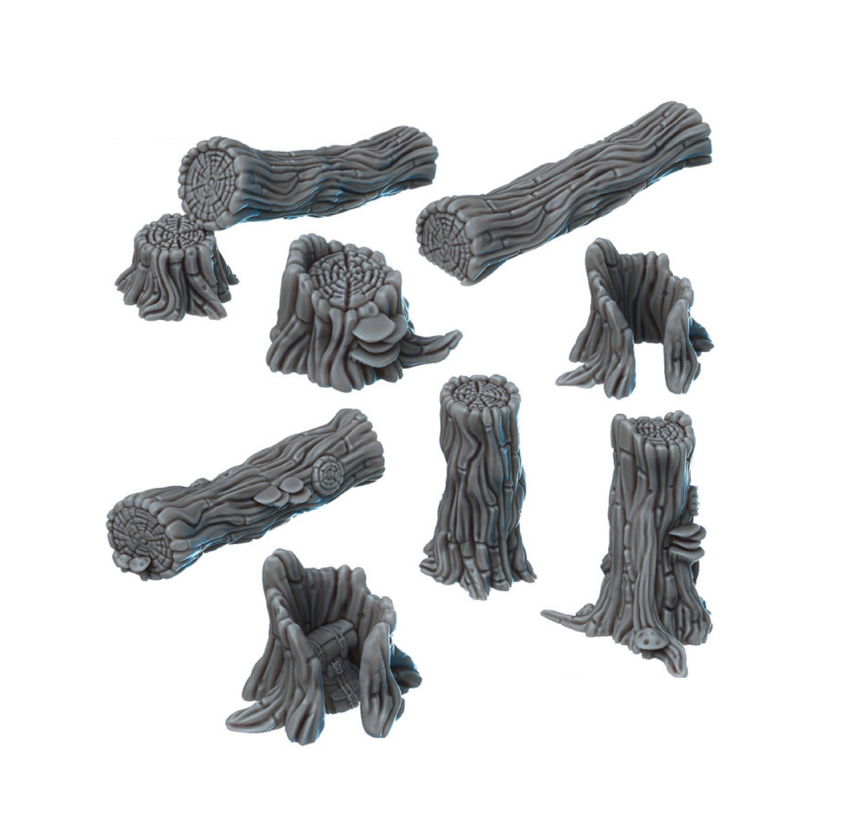 
Tree Stump DnD Dungeons and Dragons 28mm/32mm Fallen tree miniatures Forest Scatter Terrain TTRPG Fantasy Wargame props Tree miniatures Logs