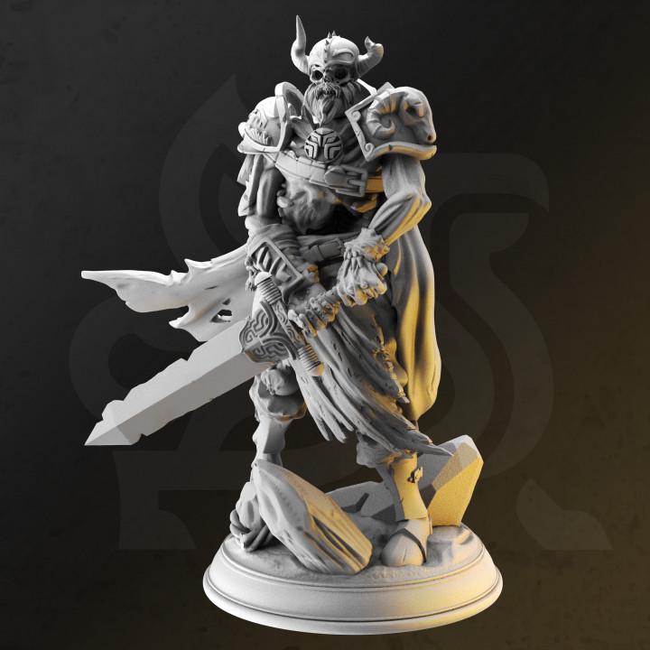 
Draugr Undead Horned Viking Warrior Dungeons and Dragons 28mm/32mm/38mm TTRPG Miniature DnD Painting Pathfinder 5e DnD Arisen Warrior - DmS