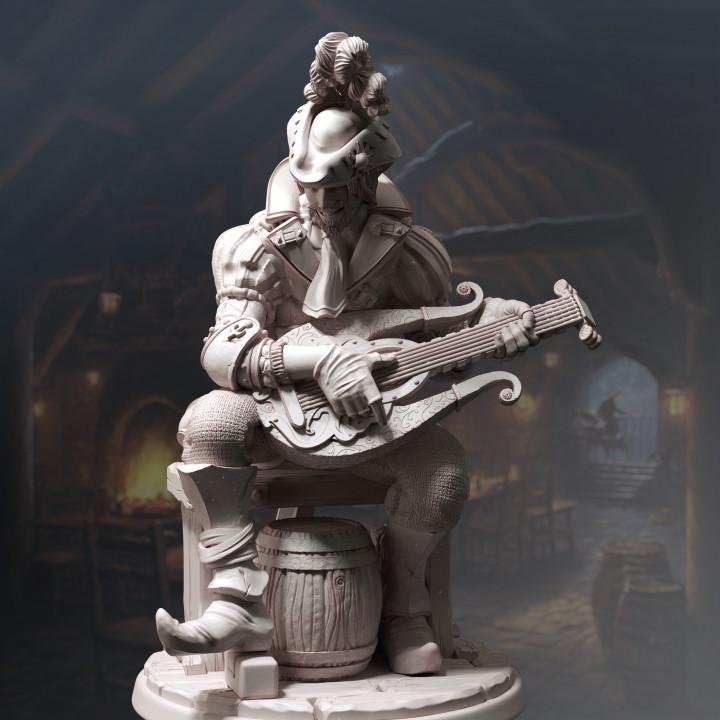 
Half Elf Townsfolk Bard Miniature Dungeons and Dragons 28mm/32mm/38mm Mini RPG Tabletop Miniature Painting Pathfinder 5e DnD Brekken - DmS