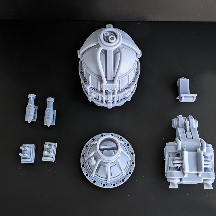 
Dieselpunk Airship Balloon Armed Airship Drone Miniature for DnD Dungeons and Dragons Scifi Wargames Airship 28mm by Print Minis