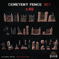 
40pc Cemetery Fence for Dungeons and Dragons 28mm/32mm Basing Bits DnD Scatter Terrain Scenery Scatter D&D TTRPG Mini Basing Material - ZbW