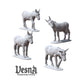 
4pc Donkey Farm Animal Miniatures DnD Dungeons and Dragons DnD Scatter Terrain 28mm/32mm Farm Animal Figurines for Dioramas and TTRPGs - VS