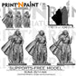 
3pc Dusk Elf Explorers – Fantasy Scout Miniature Set – 28mm 32mm 35mm Scale – Tabletop RPG Figures for DnD & Pathfinder – Gray PLA –PnP