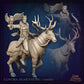 
Elindra Hearthsong Miniature for Dungeons and Dragons 28mm/32mm TTRPG Owl Female NPC and Christmas Deer Miniature Arctic Snow campaign - GG