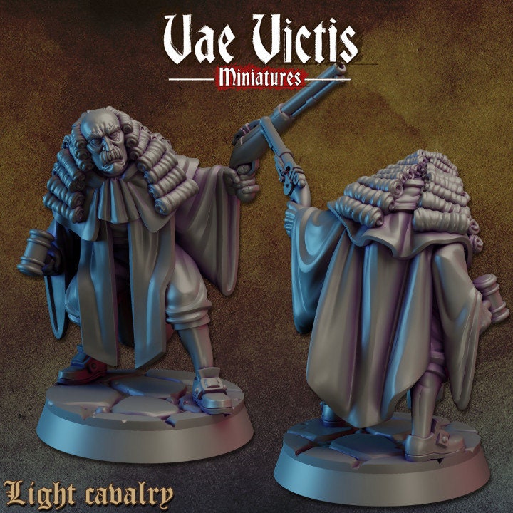 
Judge Miniature DnD Dungeons and Dragons Tabletop RPG 28mm/32mm Wargaming Miniature Light Cavalry NPC Townsfolk Miniature Villager Court NPC