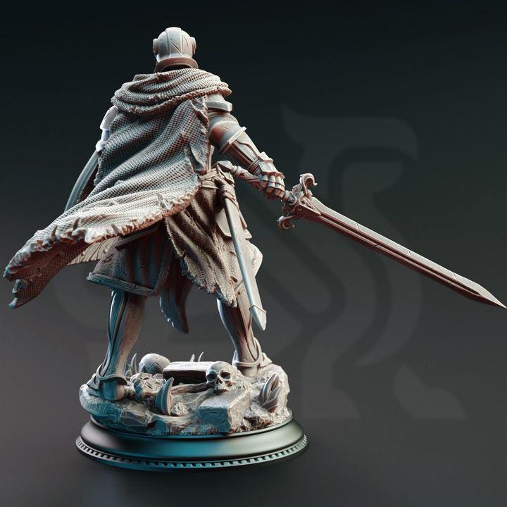 
Cursed Paladin Miniature Dungeons and Dragons 28mm/32mm/38mm Mini RPG Tabletop Miniature DnD Painting Pathfinder 5e DnD Leopold - DmS