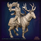 
Elindra Hearthsong Miniature for Dungeons and Dragons 28mm/32mm TTRPG Owl Female NPC and Christmas Deer Miniature Arctic Snow campaign - GG