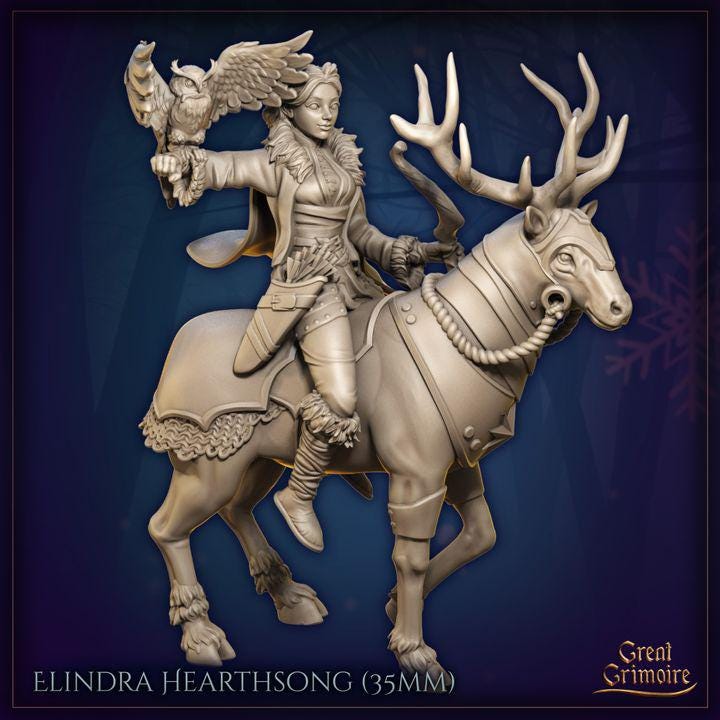 
Elindra Hearthsong Miniature for Dungeons
