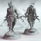 
2pc Samurai of the Fox Miniature DnD Dungeons and Dragons 28mm/32mm Kenshi Kitsune RPG Fantasy Fighter DnD Warrior Pathfinder 5e Miniatures