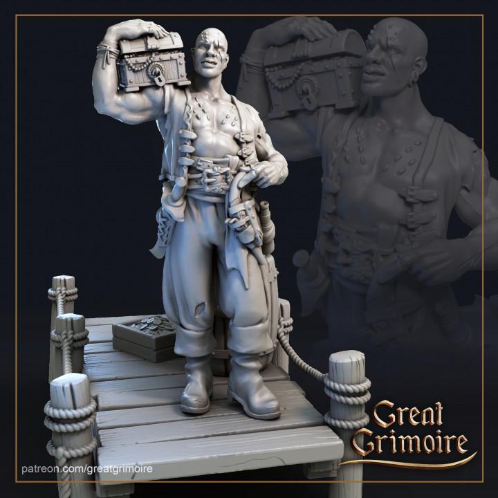 
Tiny Sam Pirate Miniature DnD Monster, Sea Creature, 28mm or 32mm Scale, Dungeons and Dragons Collectible RPG Mini Pirate Scatter - G.G