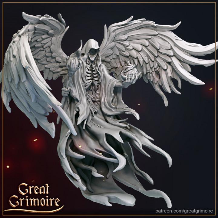 
Winged Dark Angel Miniature for Dungeons and Dragons 28mm/32mm TTRPG Lurking Shadow Death Figurine - GG