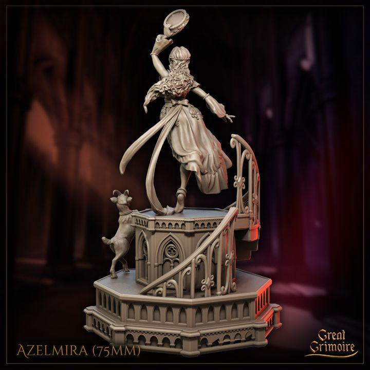 
Dancing Female and her Goat Miniature Entertainer for Dungeons and Dragons 28mm/32mm/75mm TTRPG Azelmira - GG