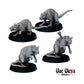
4pc Giant Rat miniatures for RPG Adventures DnD Dungeons and Dragons Tabletop Gaming 28mm 32mm Single or Full Set option DnD5e Fantasy RPG