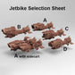 
Jet bike Miniature Set or Single Wasteland Vehicles 28mm/32mm Wargaming Customizable Dieselpunk Vehicles with Swappable Weapons