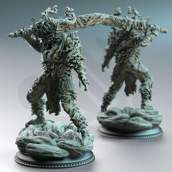 
3pc Fey Armor Warriors Dungeons and Dragons 28mm/32mm/38mm Mini RPG Tabletop Miniature DnD Painting Pathfinder DnD Forgotten Knights - DmS