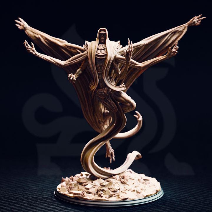 
Ancient Undead Monstrosity Dungeons and Dragons 28mm/32mm/38mm Mini RPG Tabletop Miniature DnD Painting Pathfinder 5e DnD - DmS