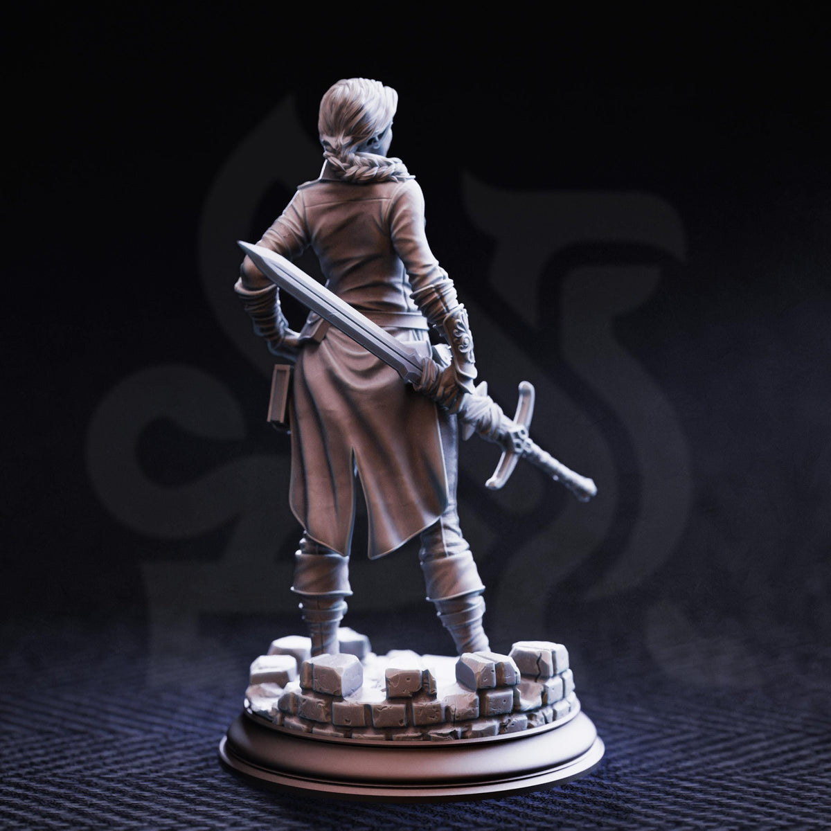 
Senior Justiciar, Lieutenant Gwendolen Dungeons and Dragons 28mm/32mm/38mm Mini RPG Tabletop Miniature DnD Painting Pathfinder 5e DnD - DmS