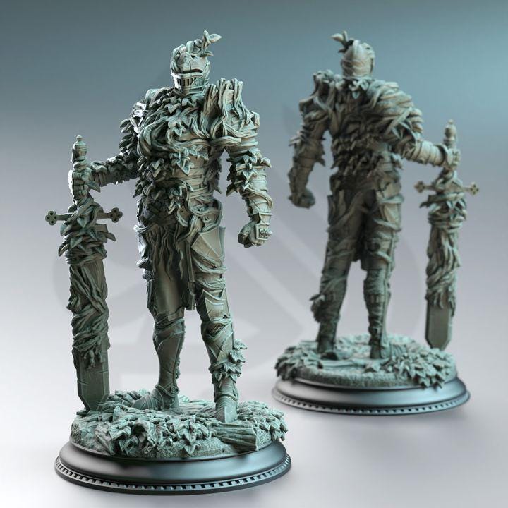 
3pc Fey Armor Warriors Dungeons and Dragons 28mm/32mm/38mm Mini RPG Tabletop Miniature DnD Painting Pathfinder DnD Forgotten Knights - DmS