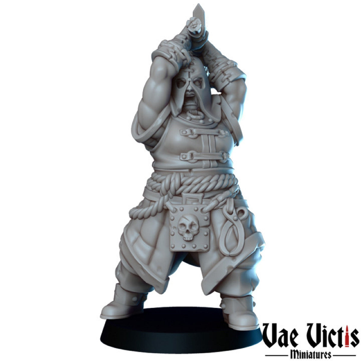 
DnD Prisoner Set Dungeons and Dragons Prisoners of War for Wargame Tabletop RPGs 28mm or 32mm Scale Executioner Prisoners and Orc Guard Mini
