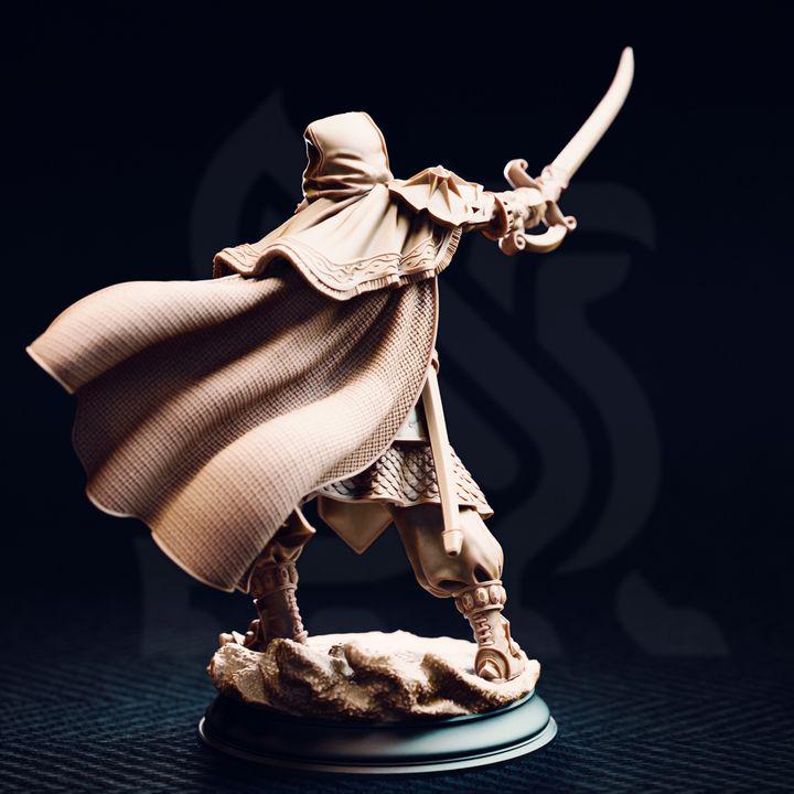 
Desert Mercenary - Elwahid Dungeons and Dragons 28mm/32mm/38mm Mini RPG Tabletop Miniature DnD Painting Pathfinder 5e DnD - DmS