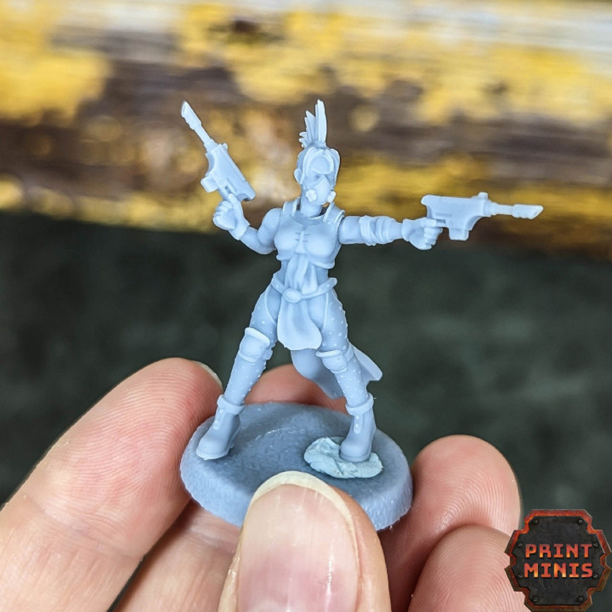 
Female Gang, 'Bitter Nightshades Gang', Miniature, , 40K, Tabletop RPG, Wargames, Cyberpunk, by Print Minis