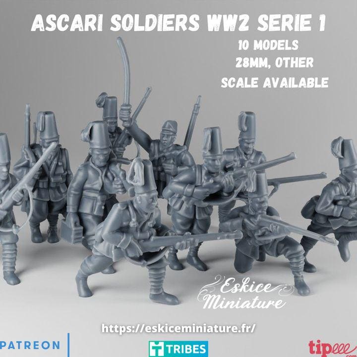 
Ascari Soldiers x10 Colonial Infantry – 15mm 20mm 28mm 32mm 1 35 Scale – Historical Miniature Set for Wargames – Eskice Miniature