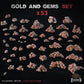 
53pc Gold and Gem Miniature Scatter Scenery DnD Dungeons and Dragons 28mm/32mm TTRPG Wargame Basing Bits Treasure Miniatures Gold CoinsZbW