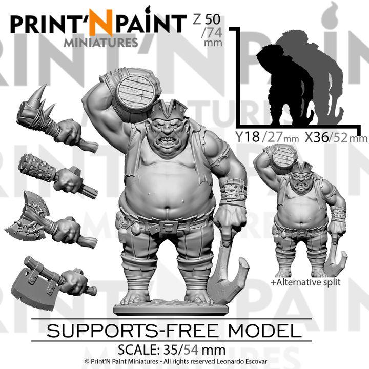 
Ogre Pirate Miniature – Dungeons and Dragons RPG Tabletop Figure Pathfinder 5e –PnP