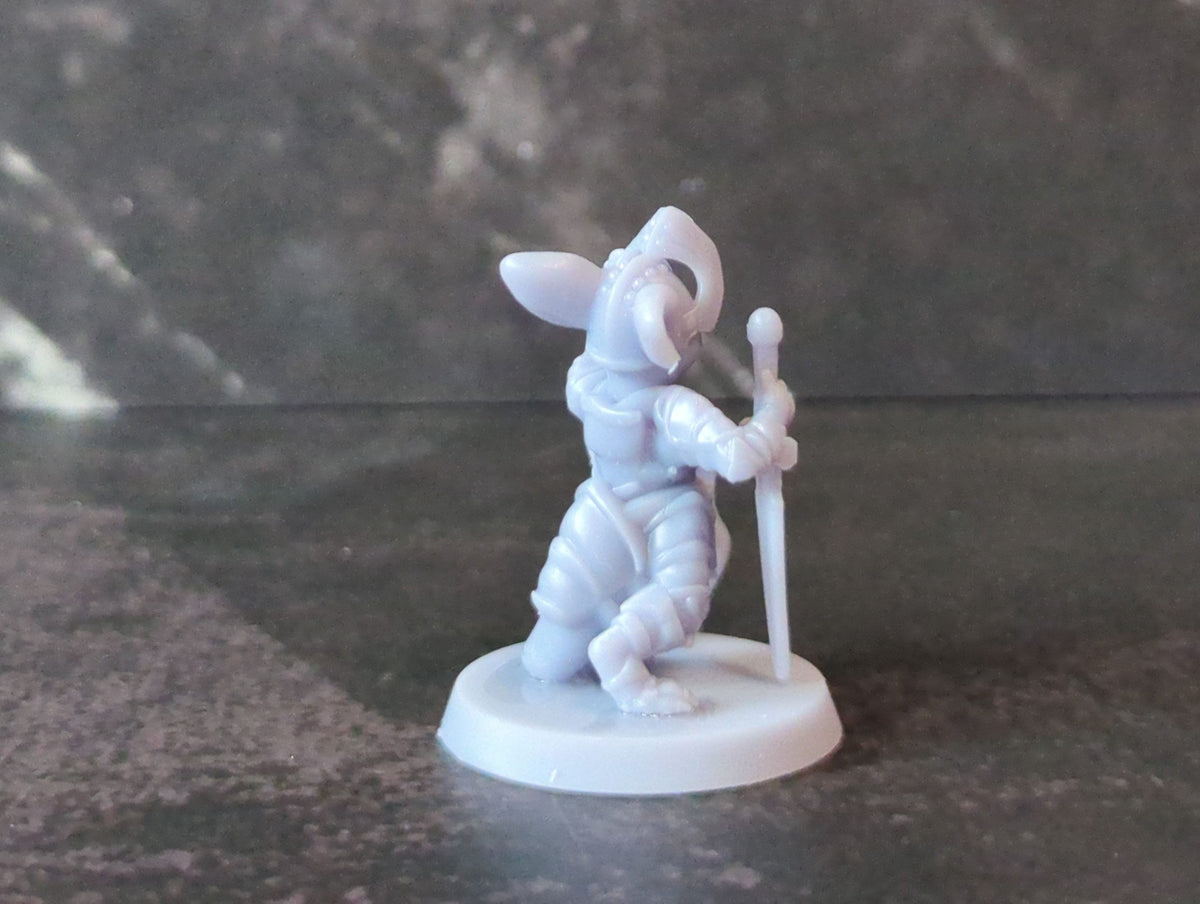 
Mousefolk Knight Miniatures for D&D Tabletop RPG Dungeons and Dragons Figurines 28mm 32mm Ideal for Dioramas Mouse Warrior Paladin