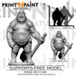
Ogre Executioner – Fantasy Ogre Warrior Miniature – 28mm 32mm 35mm Scale – Tabletop RPG Monster for DnD & Pathfinder – Gray PLA –PnP