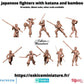 
10pc WW2 Japanese Fighters with Katana and Bamboo – 15mm 20mm 28mm 32mm 1 35 Scale – Infantry Miniatures – Eskice Miniature