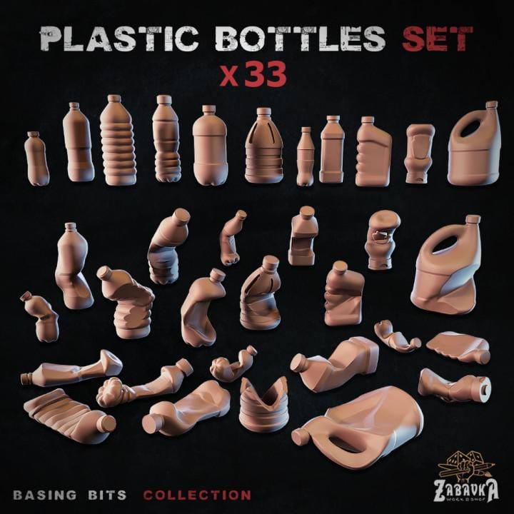 
33pc Plastic Bottles