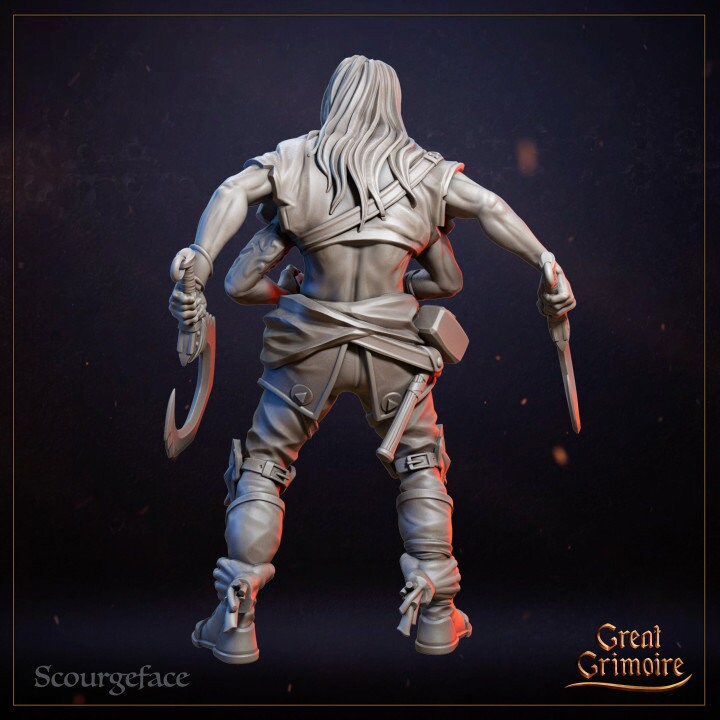 
Scourgeface Miniature, DnD, Undead Warrior, Pathfinder, Tabletop RPG, Dark Fantasy, Four-Armed Ghoul, TTRPG, GreatGrimoire, Gothic Horror